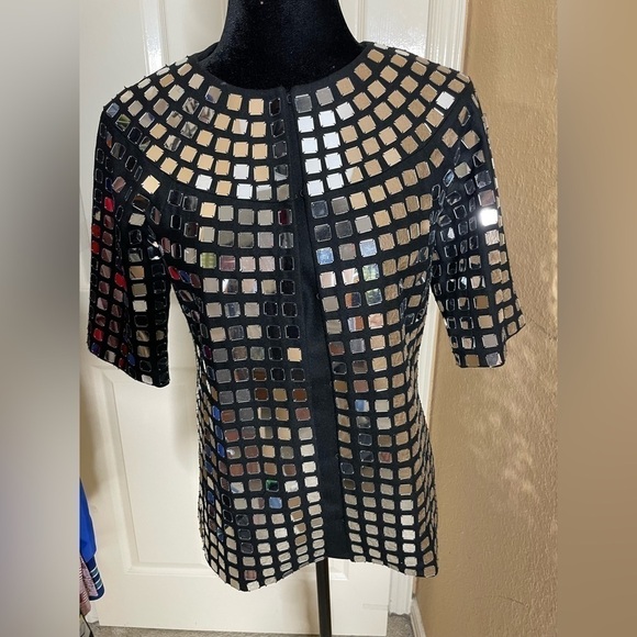 Alice & Olivia Nelle embellished Mirrored top small womens - Picture 6 of 10